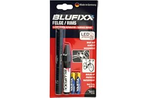 Blufixx-Pro Set Felgen - PRO-EDITION 2024 - Reparaturstift Schwarz für unschöne Kratzer und Macken, Lichthärtendes Gel mit LED Licht, Schnelle und dauerhafte Ausbesserung