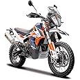 Bburago KTM 790 Adventure R Rally Motorbike - 1:18 Scale - Incredibly Detailed Die-Cast Replica Collectible Motorcycle Model, White