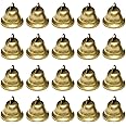 GmeDhc Glöckchen zum Basteln, 20 Stück Bronze Vintage Glöckchen, Schön Kupfer Glocken, Goldene Glocke zum Basteln, Weihnachts