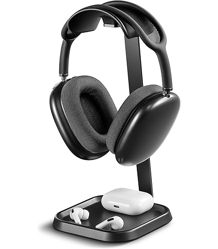 Portacuffie In Legno Bianco - Supporto Universale Per Cuffie Cablate E Wireless, Design A U, Base Antiscivolo - Foto 3