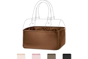 DGAZ Organizador Bolsos de Seda, Organizador Bolsa Interior Ligera para Speedy Nano/20/25/30/35/40/45, inserto de bolsa para bolso (Oro, SP35)