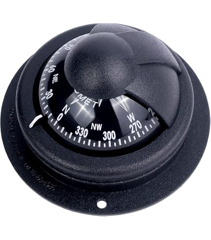 Compas De Navigation Marine Osculati Finder 25/8 Blanc/Bleu - Monté Sur Le Dessus Avec Éclairage