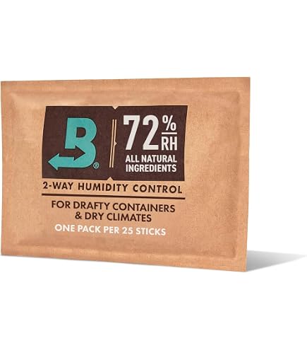 Boveda 2-Wege-Luftfeuchtigkeitskontrolle 75% RH – Größe 60 Für Humidor (bis 25 Zigarren), 4er Wiederverschließbar