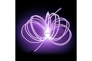 Balabaxer Linea luminosa Viola, striscia luminosa al neon portatile del pacchetto batteria 3 metri, può essere tagliata a volontà, applicabile alla festa, Halloween, decorazione fai da te