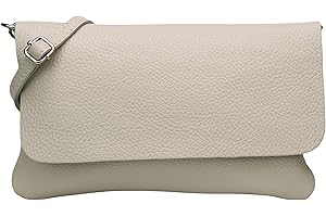 SH Leder Ely G149 - Borsa a tracolla in vera pelle, 24,50 x 15 cm