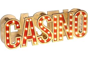 Santex mariage Déco Lettres Casino Lumineuses 30 cm