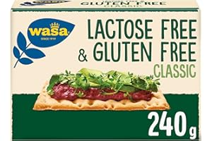 ‎WASA Wasa Gluten- & Lactose Free Classic 10x240g I Gluten- und laktosefreies Knäckebrot, goldbraun und kross gebacken, vegan