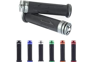 AREA LONGBOARD Manopole per manubrio compatibili con Honda VT 750 C Black Widow, X4/VT 600 C Shadow (laser/grigio)