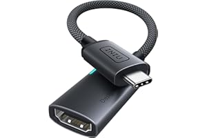 INIU Adattatore da USB C a HDMI 4K@60 Hz, adattatore USB di tipo C a HDMI Compatibile con MacBook Pro, iPad Pro, iPhone 17 16 Pro Max, Pixelbook, Surface Pro, Dell, XPS, Galaxy, e More