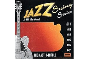 THOMASTIK-INFELD Thomastik Cordes Guitare électriques Jazz Swing Series Nickel Flat Wound Jeu JS111 Light .011-.047w