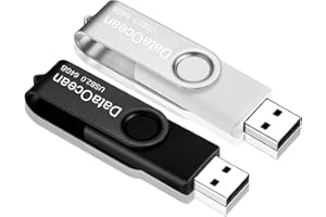 DataOcean USB Stick 2 Stück 64GB USB 2.0 High Speed Speicherstick USB-Sticks Memory Stick(64GB Schwarz,Silber)
