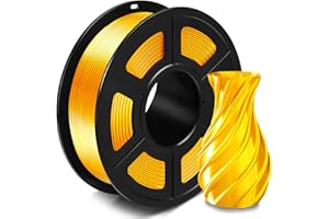 SUNLU Silk PLA+ Filament 1.75mm, Glänzendes 3D Drucker Filament, PLA Plus Filament mit Seidige Druckoberfläche, Maßgenauigkeit +/-0.02 mm, 1KG Seide Gold