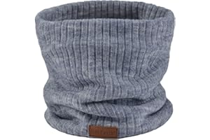 NovForth Winter Neck Warmer Fleece Lined Infinity Scarf Double-Layer Fleece Thicken Windproof and Dust Skiing Circle Lining Knit Infin for Mens Womens