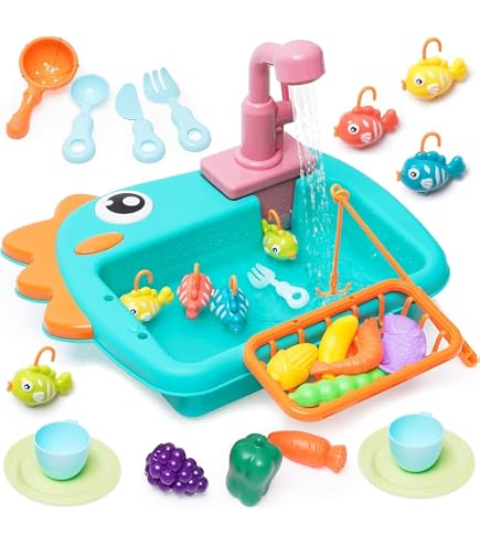 Diealles Shine Juguetes de Cocina, Juguetes para Fregadero de Cocina Lavaplatos Eléctrico Playhouse, con Canal, lavaplatos, Fregadero, Juegos de rol para niños, Regalo de imitación para niños (Azul Diealles Shine Juguetes de Cocina, Juguetes para Fregadero de Cocina Lavaplatos Eléctrico Playhouse, con Canal, lavaplatos, Fregadero, Juegos de rol para niños, Regalo de imitación para niños (Azul