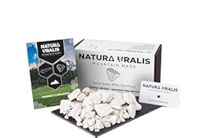 Natura Uralis Kaolin White Clay | 1000 g Natural White Clay, Pure White to Cream White - Amazing Crisp, Satisfying Earthy, Velvety and Firm Texture, ASMR Experience