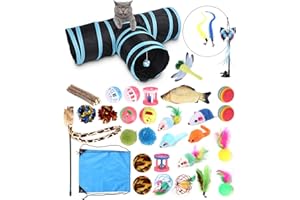 HEUCHAEY 40 sztuki, zabawki dla kotów, tunel składany