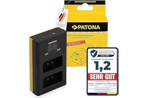 PATONA LCD Ladegerät USB-C (5V / 2,1A) für ENEL25 Akku EN-EL25 EL25a Batterie Kompatibel mit Nikon Z30 Z50 Z50II Z FC ZFC EN Z 30 50 50II EN-EL25a EN EL25
