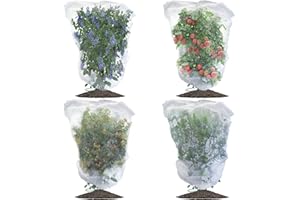OZMI 4Pack Fruit Tree Netting Bird Protection, 105x70cm 3.5x2.5ft Bird Netting for Fruit Trees Cover Garden Frame Bags for Small Bush Vegetables Net Strawberry Netting