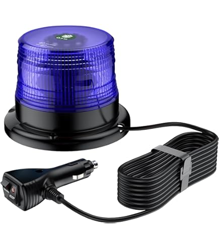 Luce Lampeggiante Blu 12V Per Emergenza - Beacon Strobe Senza Suono, Per Veicoli E Avvisi - Foto 7