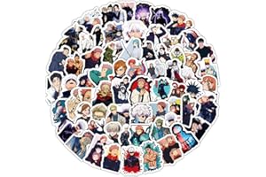 CANVERLENS Jujutsu Kaisen Anime und Coole Aufkleber 100 Stück | Aufkleber für Erwachsene, Auto, Laptop, Wasserflaschen, Aufkleber für Teenager, niedliche Aufkleber
