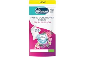 Dr. Beckmann Fabric Conditioner Sheets Fresh Blossom | No mess | Convenient and pre-dosed fabric conditioner sheets |Dissolvable | easy to use | 14 sheets