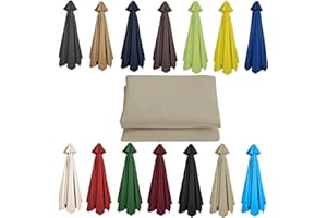 CMJYMX 2M 2.7M 3M Umbrella Replacement Parasol Canopy, UV50+, Waterproof, 6/8 Ribs Sun Umbrella Replacement Cloth Garden Canopy Cover Replacement Cover (Color : Top color, Size : 8 ribs-2.7m(8.8ft))