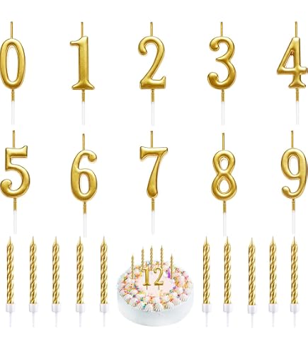 Candele Per 1° Compleanno I-QiQi – Numero 1 E 12 Candeline A Spirale Sfumate Rosa/blu, Per Torta, Decorate Con Glitter
