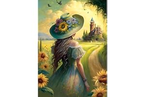 EOBROMD 5D Diamond Painting Kit Completo, Fiori Pittura Diamante FAI DA TE, Ragazze Diamond Painting Bambini Adulti, Strass Ricamo a Punto Croce Painting Decorazione per Casa 30x40cm