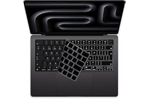 MASIBLOOM Tastaturabdeckung für 2025-2021 MacBook Air (M4-M2) & Pro 14/16 Zoll (M5-M1) Pro/Max Chip UK/EU Layout Schutz Tastatur Zubehör (Silikon, Englisch)