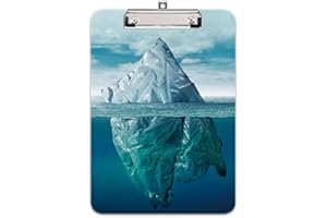Hnogri porte bloc a4 avec pince, Plastique dur, Clipboard A4 dessin de mode, Planchettes à pince et porte-formulaires, 32CM x22CM, Islande
