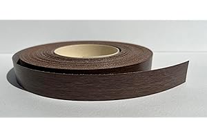 MELAMINE EDGING 22MM WIDE Vale Veneers Pre Glued Iron on Melamine Dark Walnut Edging Tape 22mm wide x 5 Metres..