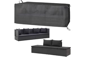 KEKAFU Abdeckung Gartenmöbel, SchutzhÜLle Gartenmöbel, 420D Oxford Vollständige Abdeckplane, Geeignet FÜRbalkonliege, Balkon Sofa,Sonnenliege Rattan, Wetterfest, UV-Beständiges (220 x 80 x 80 cm)…