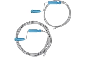 Hejo 2 Stück Rohrreinigungsspirale, 5M x 5mm & 1,4M x 5mm Abflussspirale, Rohrreiniger Spirale für Waschbecken, Badewanne, WC