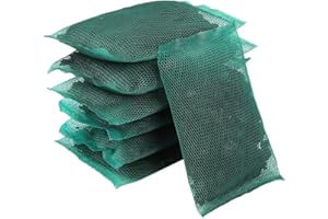 PSSOPP Pellet di carbone attivo per acquario,Acquario Purificazione Carbone attivo Serbatoio Filtro per purificazione dell'acqua Acquario attivato Palline di carbone con sacchi di supporto (7 sacchetti)