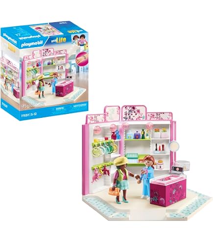 PLAYMOBIL City Life 70594 Fashion Accessoires – Mit Verkaufsstand, Figur & 39 Teilen, Ab 5 Jahren