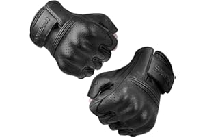 INBIKE Cycling Gloves Mens Fingerless 100% Goatskin Leather Knuckle Protection MTB Mountain Bike Gym