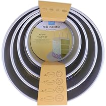PME Lot De 3 Moules à Gâteaux Carrés 15cm, 20cm, 25cm - Profondeur 7,5cm