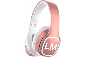 Louise & Mann Cuffie Wireless Bluetooth, Cuffie Over Ear, Design Pieghevole, Bluetooth 5.3, Lunga autonomia, Senza Fili e con Cavo, Microfono incorporato, Connessione Multipunto per Viaggio/Ufficio