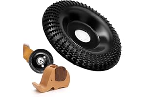 TIMES MARK Angle Grinder Wood Carving Disc, 115 mm Wood Sanding Disc for Angle Grinders, Grinding Shaping Wheel, Grinder for Grinders with 22.23mm Arbor, Cutting Sculpting Shaping Polishing