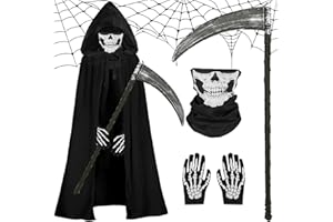 MIULRUMA Umhang mit Kapuze Unisex Halloween kostüm Vampir Kostüm für Kinder Jungen Mädchen Mittelalter Umhang Schwarz Cosplay kostüm Samt Kapuzenumhang