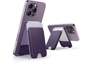 Caseology Nano Pop Magsafe Wallet Stand [Double Structure Puissante] Support Porte-Cartes Magnétique et en Silicone Antidérapant pour iPhone 14 13 12 11, Non Compatible avec 13/12 Mini - Parent