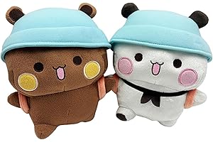 MezHi Bubu Dudu Plush, Dudu Bubu Plush Toy, Adorable Soft Plush Animal Pillow, Birthday Party Gifts for Boys and Girls-2pcs