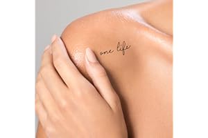 Tatouage Inkster - une vie | tatouages temporaires végétaliens et imperméables pour adultes - Couleur certifiée cosmétique de l'UE - Tatouage révolutionnaire de 2 semaines