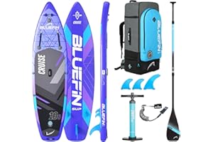 BLUEFIN SUP Bluefin Cruise Premium Stand Up Paddle Set, Tabla de Paddle Hinchable Premium para Adultos, Paquete SUP con Mochila, Remo de Fibra de Vidrio y Bomba