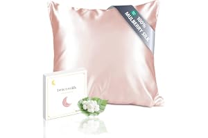 townssilk Jedwabna poszewka na poduszkę, 100% naturalny jedwab morwowy 19 mm, dwie strony jedwabiu, certyfikat Oeko-Tex, miękka dla skóry i włosów, 1 sztuka, 40 x 40 cm, pudrowy róż