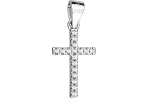 Sofia Milani - Necklace Pendant 925 Silver - with Zirconia Stones - Cross Design - 60255