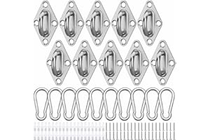 Kendwing Gancio Soffitto,8 Pezzi Gancio da Soffitto,Placca Occhiello M5,Ganci da Soffitto,Piastra Oculare per Oggetti Appesi