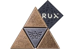 HANAYAMA AND CRUX PUZZLES Hanayama Triforce Puzzle - Level 5 of 6 - Very Difficult Puzzle - Includes Crux Sticker