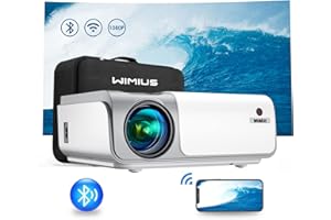 Beamer Full HD Native 1080P mit Projektorrucksack, 5G WiFi Bluetooth 20000 Lumen 4K Unterstützt WiMiUS Beamer Heimkino mit ±50° Trapezkorrektur,50% Zoom für TV Stick/Xbox/PS5/iPhone/Android/PC/Tablet