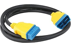 OURANTOOLS OBD-2 Cable Extensión Adaptador OBDII Macho a Hembra Extensor de Diagnóstico Conector para Conectar Auto Lector de Códigos/Escáner (16 Pines 1.5m Macho a Hembra)